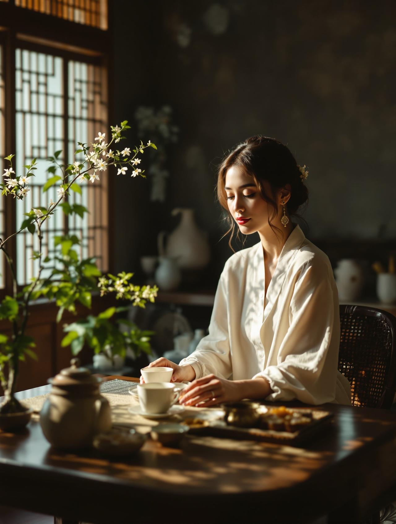 茶室闲坐 - 苏瑾 - 妹妹图集作品